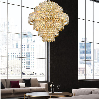 Dealey 17 Light Chandelier Heirloom Brass