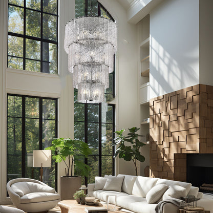 Glacier 18 Light Chandelier Matte Black