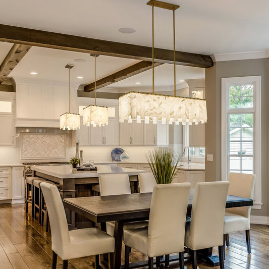 Viviana 5 Light Linear Chandelier Rubbed Brass