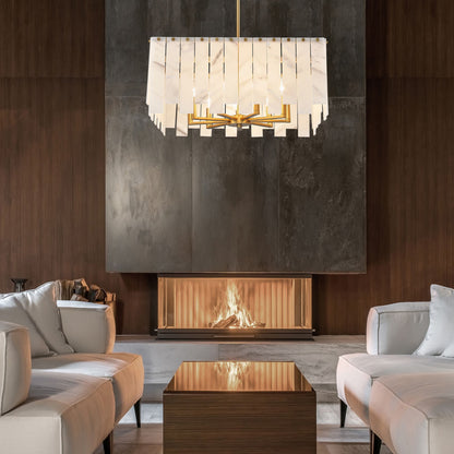 Viviana 8 Light Chandelier Rubbed Brass