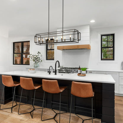 Titania 10 Light Linear Chandelier Matte Black