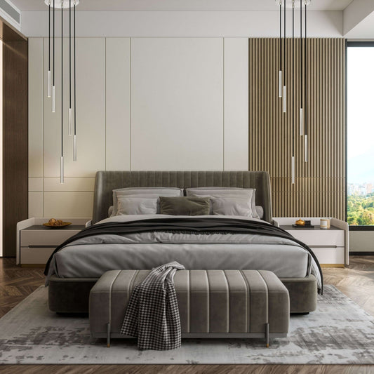 Forest LED 5 Light Chandelier Brushed Nickel