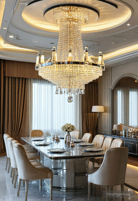 Verona 9-Light Crystal Chandelier 42"