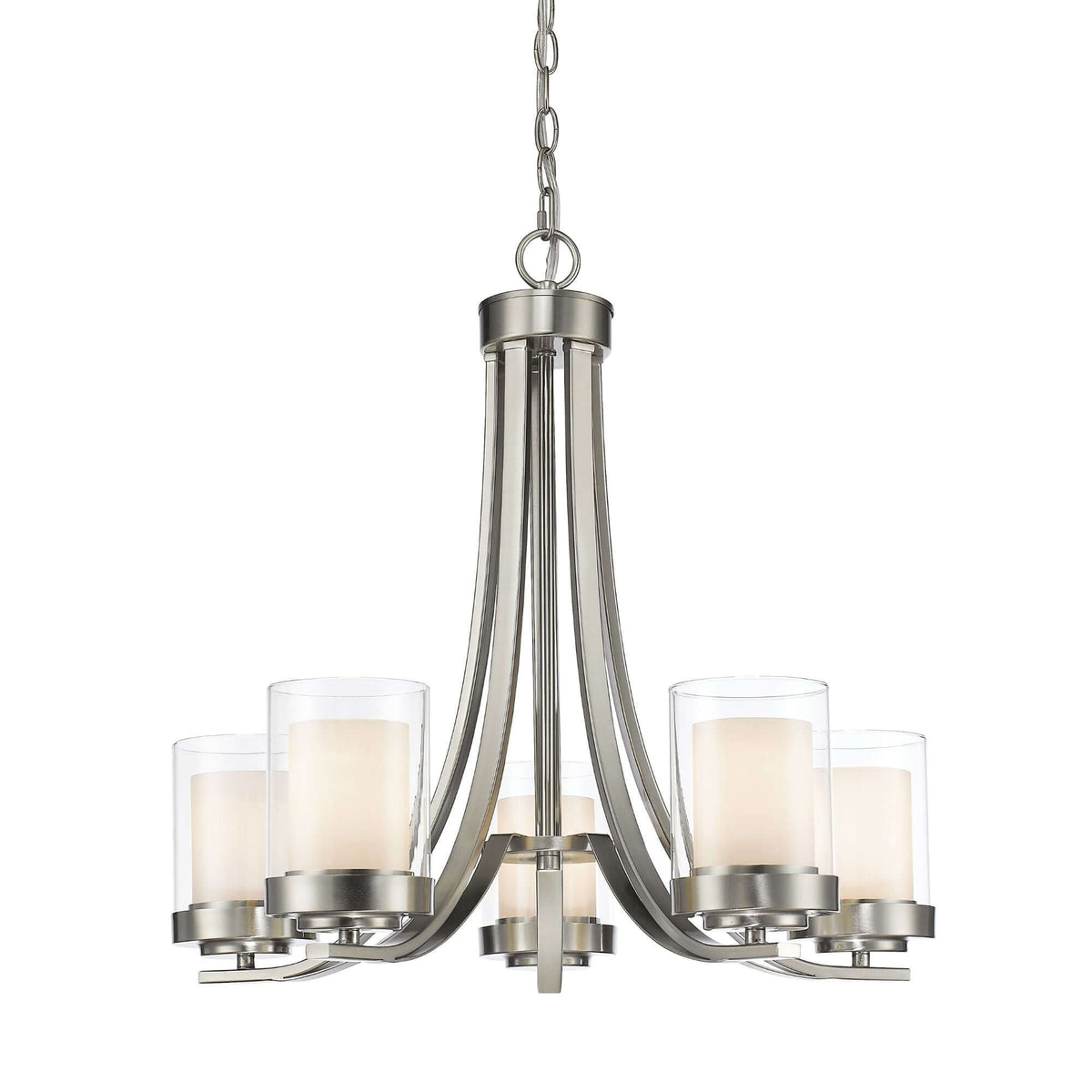 Willow 5 Light Chandelier Brushed Nickel