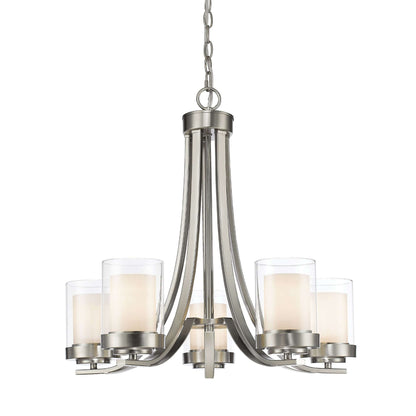 Willow 5 Light Chandelier Brushed Nickel