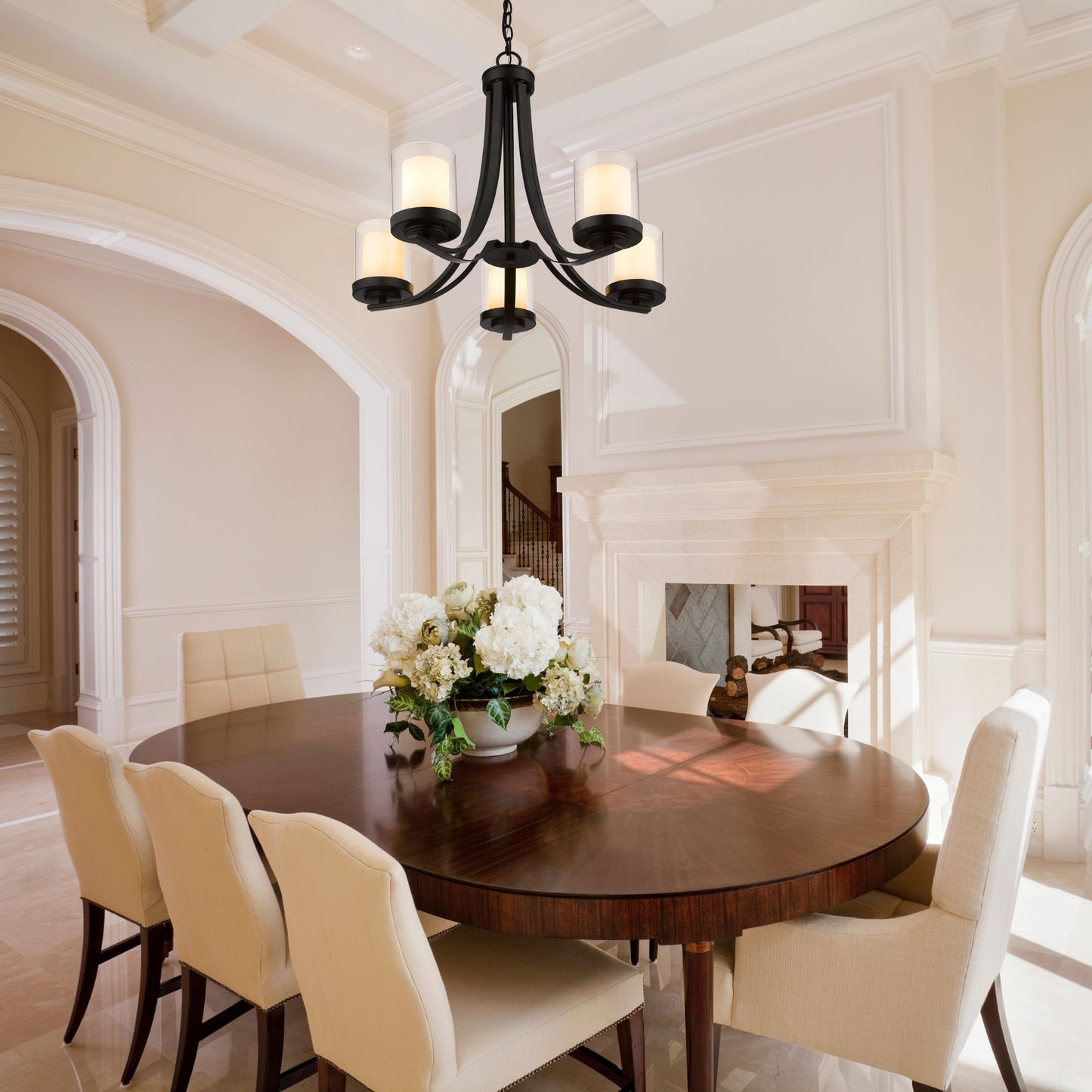 Willow 5 Light Chandelier Matte Black