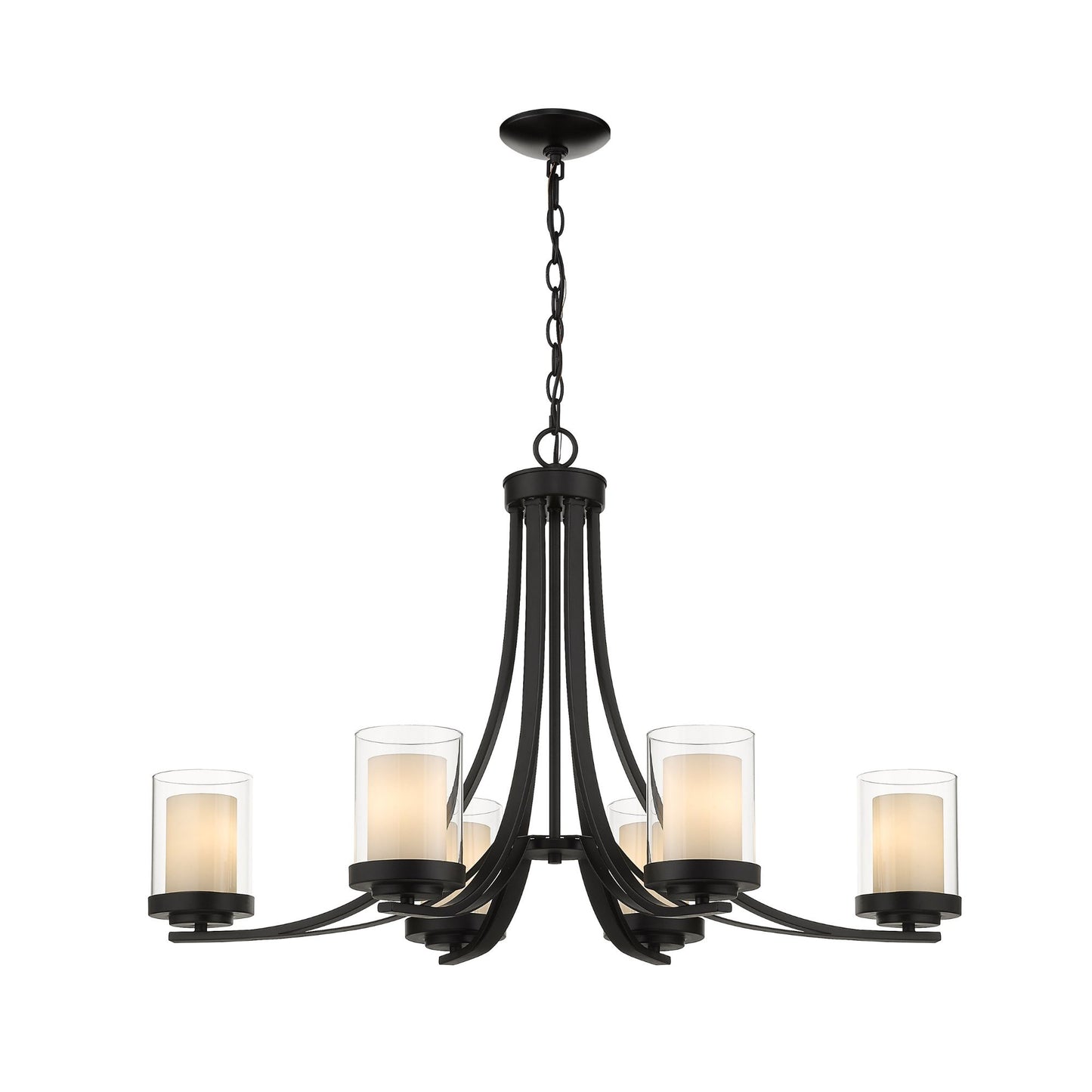 Willow 6 Light Chandelier Matte Black