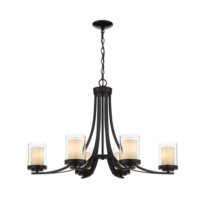 Willow 6 Light Chandelier Matte Black
