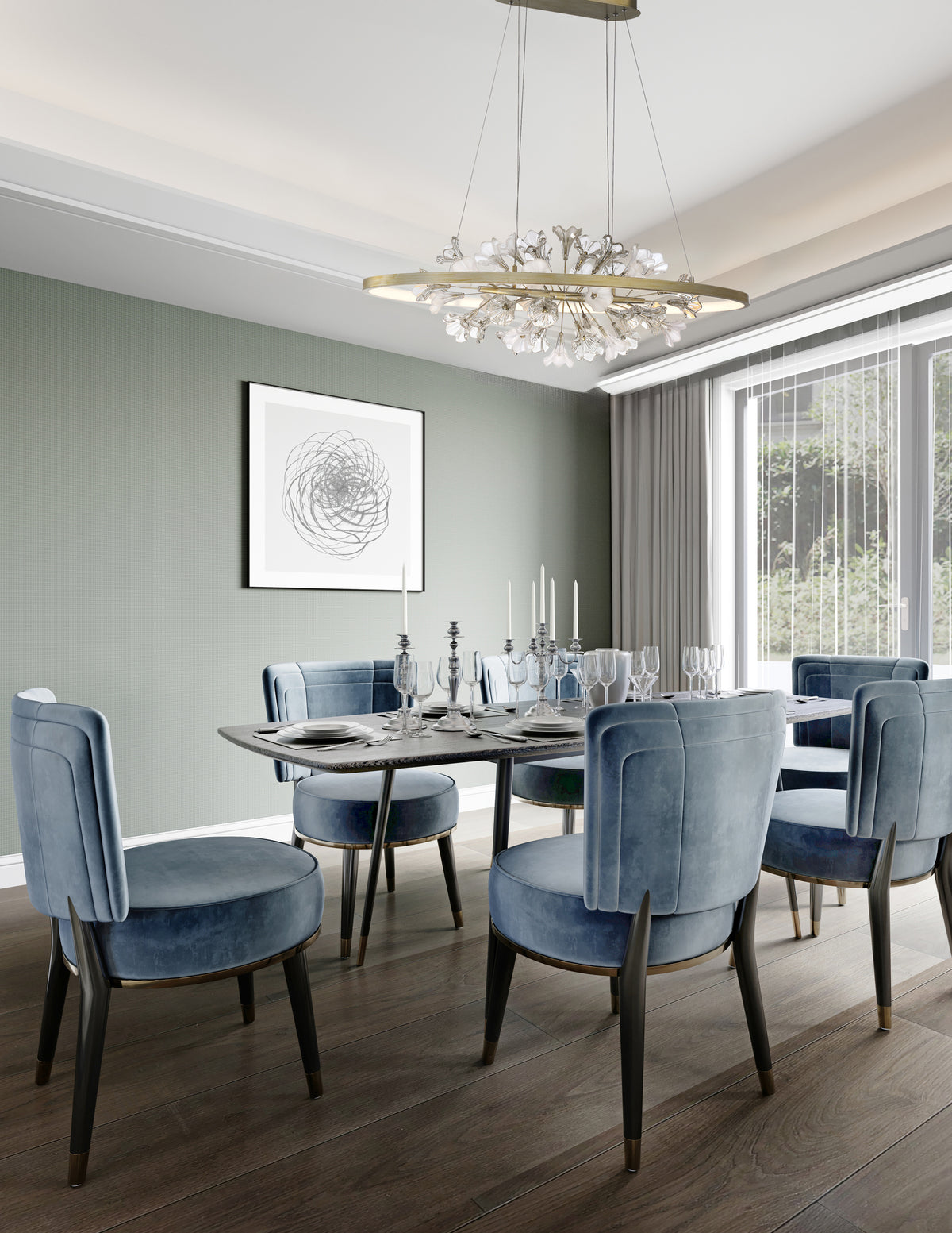 Clayton 43" Integrated LED Chandelier