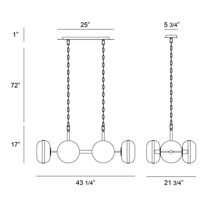 Nottingham 6-Light 43" Chandelier