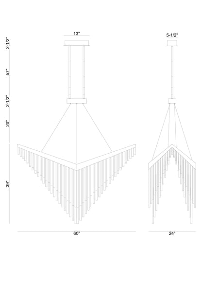 Vivien 60" Integrated LED Grand Chandelier