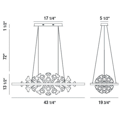 Clayton 43" Integrated LED Chandelier