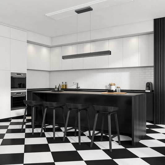 Hudson LED 1 Light Linear Chandelier Matte Black