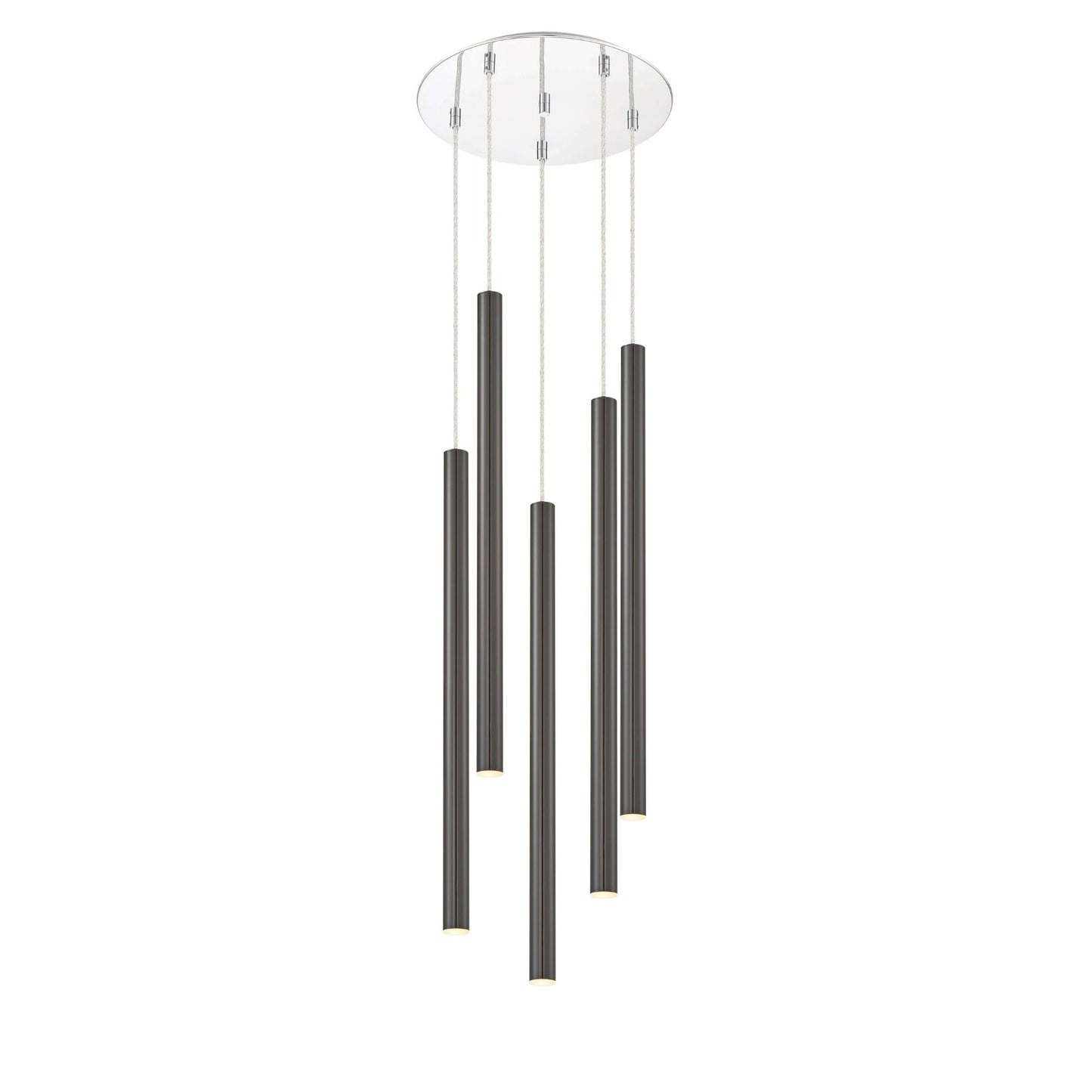 Forest LED 5 Light Chandelier Chrome