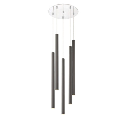 Forest LED 5 Light Chandelier Chrome