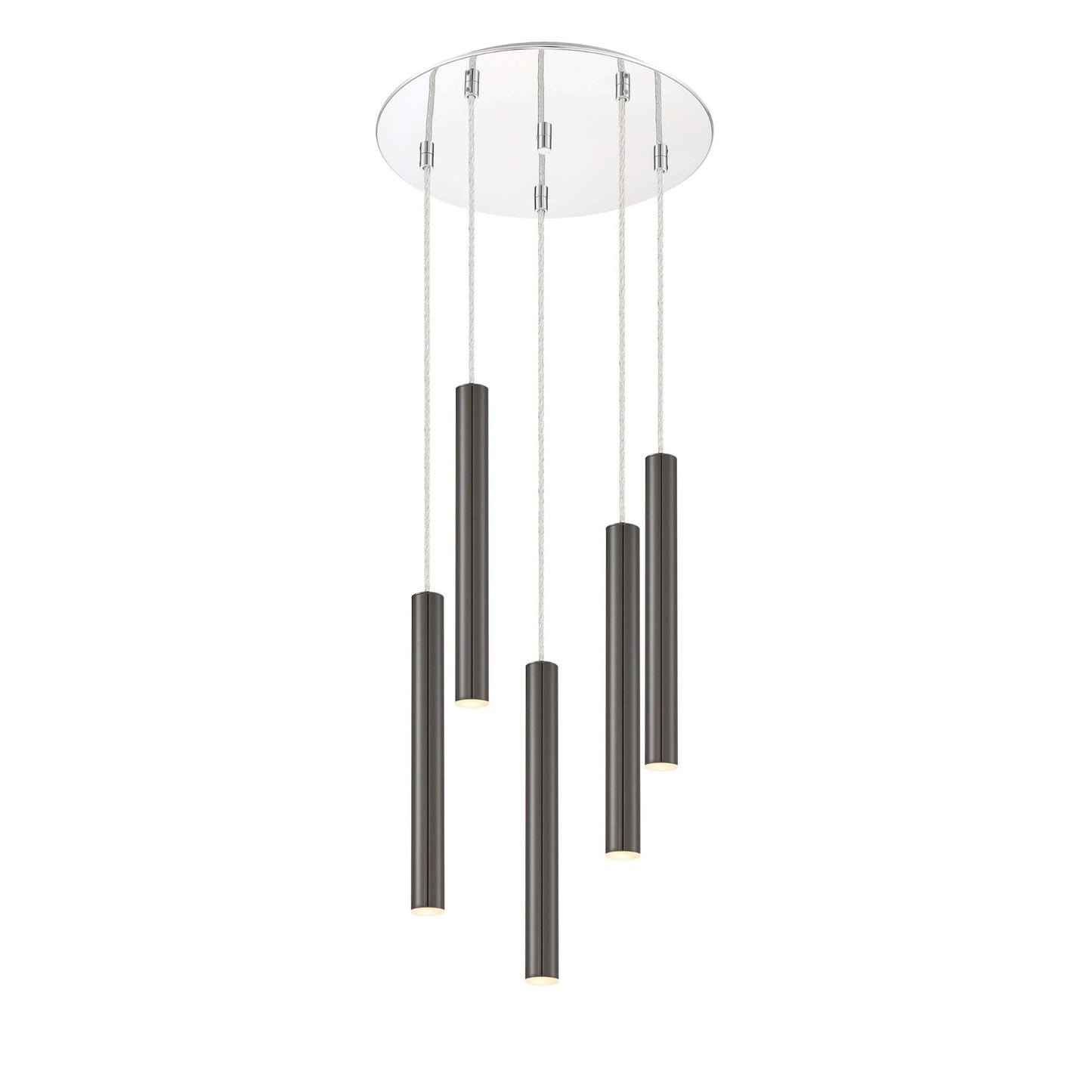 Forest LED 5 Light Chandelier Chrome