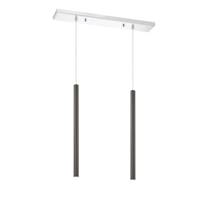 Forest LED 2 Light Linear Chandelier Chrome
