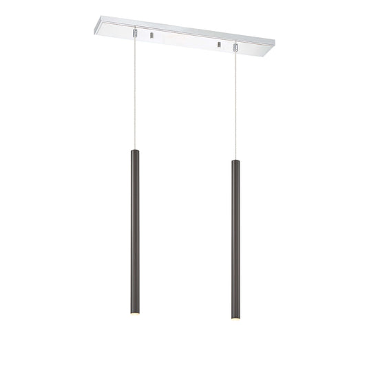 Forest LED 2 Light Linear Chandelier Chrome