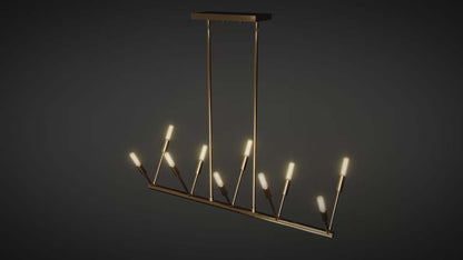 Warwick 32.25” W 10 Light Linear Chandelier