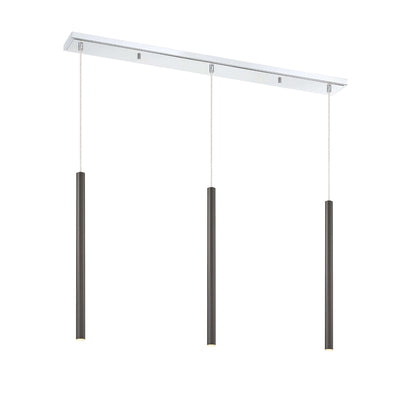 Forest LED 3 Light Linear Chandelier Chrome