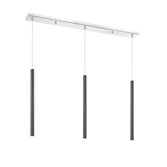 Forest LED 3 Light Linear Chandelier Chrome