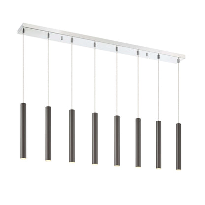 Forest LED 8 Light Linear Chandelier Chrome