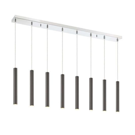 Forest LED 8 Light Linear Chandelier Chrome