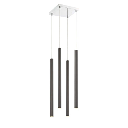 Forest LED 4 Light Chandelier Chrome